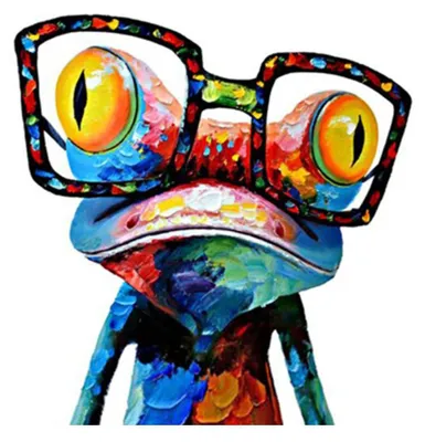 Image de Poster sur toile, grenouille - 50 x 70 cm
