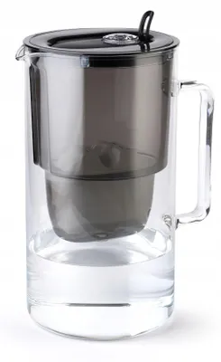 Obrázek produktu pro 2,5litrová skleněná filtrační konvice Aquaphor, černá, model Maxfor+, s filtrem H, vhodná pro tvrdou vodu