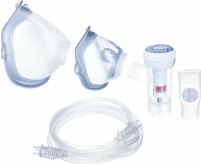 Produktbild von FLAEM 4NEB Maxi Set Vernebler RF9, Mundstück, 2 x Maske und Schlauch