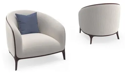 Produktbild von Sessel Design Couch 1 Sitzer Textil Lounge Polster Luxus Sitz Relax