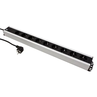 Obrázek produktu pro Bachmann 300.001, 2 m, Vnitřní, 1,5 mm², Plast, Černá, Šedá, 9 AC zásuvky / AC zásuvek