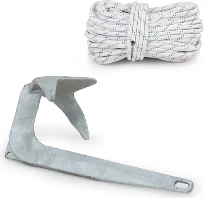 Produktbild von Anker-Set Bruce Anker 7,5 kg + Leine Seil Tauwerk 30 m Ø 10 mm