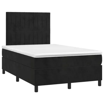 Zdjęcie produktu dla Maison Exclusive – łóżko kontynentalne z materacem, czarne, 120 x 190 cm, aksamit