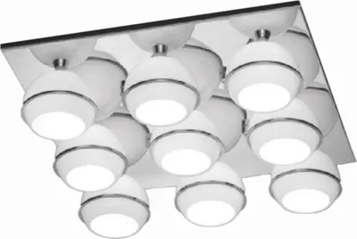 Produktbild von Bankamp Deckenleuchte Cara Nickel 9x G4 12V Halogen Modern Quadrat 7581/9-08A