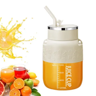 Produktbild von Tragbarer Smoothie Maker 800ml,10 Edelstahlklingen, USB-C Aufladung,Standmixer mit Strohhalm