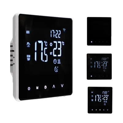 Image de Thermostat intelligent Wi-Fi – régulateur de température programmable avec écran LCD tactile,via application, pour chauffage au sol, à la maison et au bureau