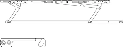 Produktbild von HAUTAU ATRIUM SP komfort Gleitscheren-Set, FFB 901-1250mm, rechts, 1 Stk