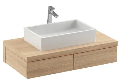 Obrázok produktu pre Kúpeľňová skrinka pod umývadlo RAVAK Formy dub 1000 x 220 x 550 mm X000001033