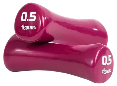 Produktbild von Tiguar - Kurzhantel, Vinyl, Logo (2er-Pack) PP7850 (0,5 kg) (Pflaume)