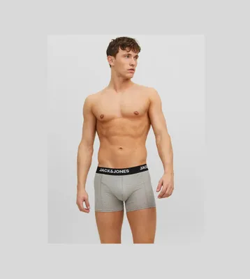 Image de Jack & Jones boxer lot de 3 jacanthony trunks noir bleu gris hommes