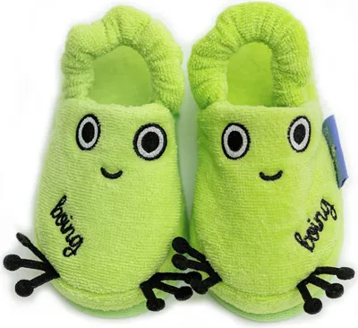 Produktbild von Milk&Moo Cacha Frog Kinder Hausschuhe, %100 Baumwolle, Badelatschen mit Antirutsch Sohle, Indoor Pantoffeln für Kleinkind Mädchen und Kleinkind Jungen, Grün, für 2-4 Jahre alt