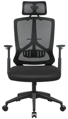 Produktbild von Ergonomischer Bürostuhl - Schreibtischstuhl - Lordosenstütze - Drehbar - Computerstuhl - Schwarz