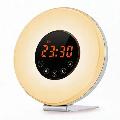 Produktbild von Lichtwecker mit Sonnenaufgang-Simulation,Smart Touch Tageslichtwecker mit FM-Radio & Natursounds, 7 Farben Stimmungslicht,Schlummerfunktion