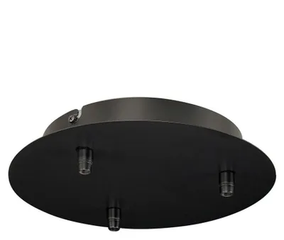 Zdjęcie produktu dla Fitu 3-częściowa rozeta sufitowa okrągła Ø22 cm czarna