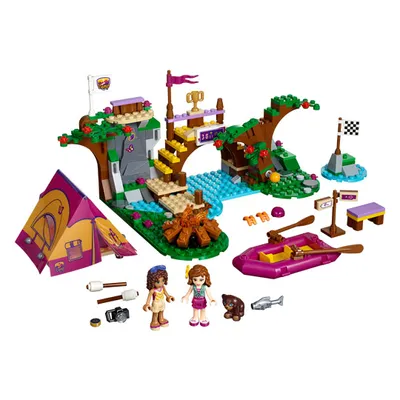 Produktbild von LEGO® Friends 41121 Abenteuercamp Rafting - 2 Spielfiguren, Tierfigur, Boot, Zelt Zubehör