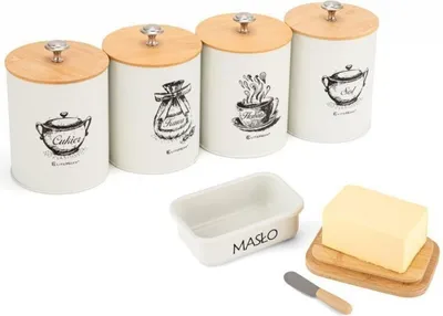 Produktbild von Set Mit 4 Küchenbehältern Und Butterschale E-6056