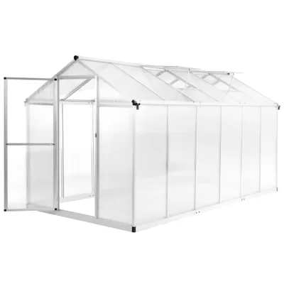 Zdjęcie produktu dla vidaXL Szklarnia aluminiowa 362x190x195 cm 13,41 m³