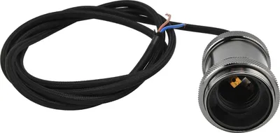 Image de 1.5m Plug in Light Cord Kit Black Vintage Lamp Socket Kit for Home DIY Light Fixtures