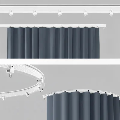 Produktbild von Extra großer Raumteiler Vorhang mit schienen Haken, Grau Staubvorhang, Sichtschutz Trennvorhänge Schlafzimmer Wohnzimmer, B 254 x H 244 cm