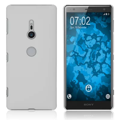 Produktbild von PhoneNatic Case kompatibel mit Sony Xperia XZ2 - Hülle weiß gummiert Hard-case Cover