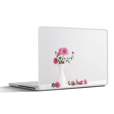 Produktbild von MuchoWow® Laptop Aufkleber Sticker Cover Chrysanthemen - Rosa - Stilleben 25x18 cm - Laptop-Deko