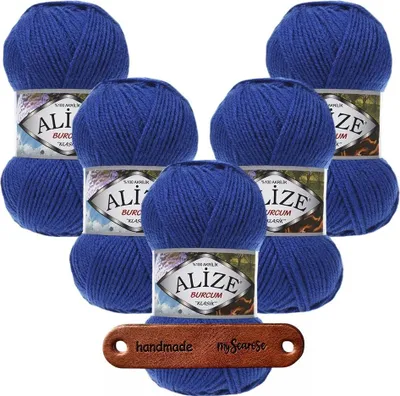 Produktbild von 5 x ALIZE Burcum 141 Royal Blue mit Label