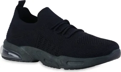 Produktbild von VAN HILL Herren Laufschuhe Sportschuhe Sportlich Strick Profil-Sohle Schuhe 841740, Farbe: Dunkelblau, Größe: 43