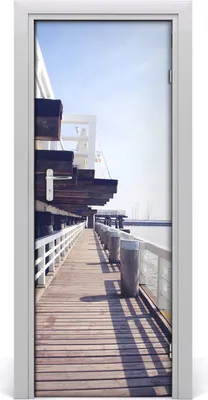 Produktbild von Tulup Türaufkleber 75x205 cm Dekorative Aufkleber Selbstklebend Wasserdichte Tapete Abnehmbar Schlafzimmer Wohnzimmer Wohnkultur - pier in Sopot