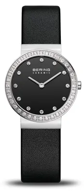Produktbild von Bering Damen Armbanduhr Ceramic 29 mm Armband Leder Keramik 10729-443