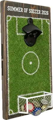 Produktbild von Fußballfeld Flaschenöffner mit Deckelsammler Bieröffner Bar