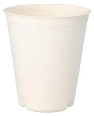 Produktbild von Trinkbecher Zuckerrohr "pure" 0,3 l Ø 9 cm · 10 cm weiss für Heißgetränke