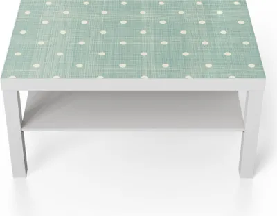 Produktbild von DEQORI Couchtisch 90x55 cm Weiß 'Serviettendesign' Glas Beistelltisch