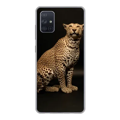 Produktbild von MuchoWow® Handyhülle Schutzhülle Hülle für Samsung Galaxy A71 Leopard - Tiere - Fleck Silikon Softcase Handy Hülle - Kartenbesitzer