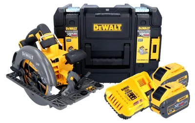Immagine prodotto di DeWalt DCS 579 Y2T Sega circolare a batteria 54 V FlexVolt 190 mm Brushless + 2x batteria 12,0 Ah + caricabatteria + TSTAK