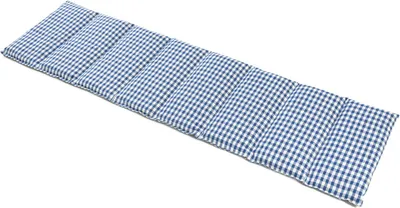 Produktbild von Leinsamenkissen 75x20cm groß 8-Kammer, blau-weiß - Wärmekissen, Körnerkissen