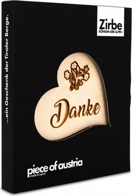 Produktbild von Zirbenherz Mini Danke
