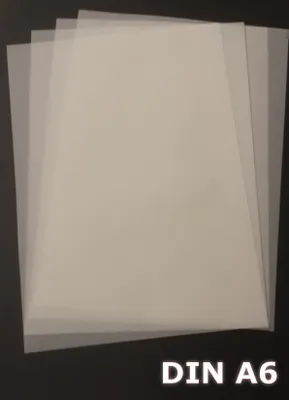 Produktbild von 100 Blatt DIN A6 Transparentpapier Zanders T2000 110g/m² exzellente Durchsicht, sehr gute Qualität, mögliche Verwendung: Einladungen, Visitenkarten, Einlegeblätter für Alben, Fotoalben, Fensterbilder, Bastelarbeiten und vieles mehr