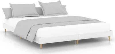 Produktbild von vidaXL Bettgestell Hochglanz-Weiß 200x200 cm Holzwerkstoff