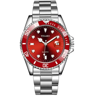 Produktbild von Herren Uhr Marko - Klassisch Silber/Rot für jeden Tag KP33616