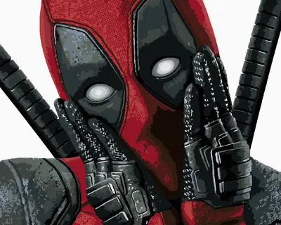 Obrázok produktu pre Zuty - Maľovanie podľa čísel - PORTRÉT DEADPOOL, 40x50 cm, vypnuté plátno na rám