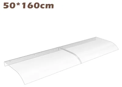 Immagine prodotto di QEENTOE, copertura per parete trasparente in PET, forma ad arco, 50x160 cm, protezione antipioggia per porte d'ingresso, finestre, balconi e garage