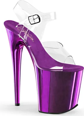 Produktbild von FLAMINGO-808 Damen Sandale von Pleaser, Transparent Lila , EU 38, US 8