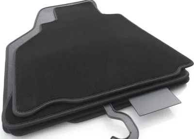 Image de Tapis de sol Porsche 924 / 944 / 968 Velours Tapis de voiture qualité d'origine - 4 pièces - noir