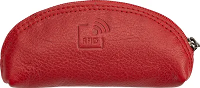 Produktbild von Josephine Osthoff - Schlüsseltui SCHLÜSSELMAUS Schlüsseltasche Schlüsselmäppchen Mini Münztasche Echt Leder mit Kreditkarten-RFID-Schutz Doppelnaht Außentasche Schlüsselfach mit Ring