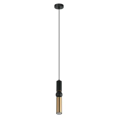 Zdjęcie produktu dla Lampa wisząca brąz antyczny Isidora czarna 1xGU10x25W metal wym:110x10x10cm IP20 Italux