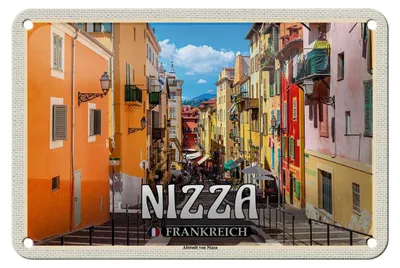Produktbild von Blechschild Reise 18x12cm Nizza Frankreich Altstadt von Nizza Schild