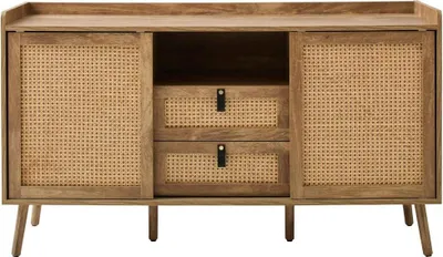 Produktbild von Sideboard mit 2 Türen und 2 Schubladen, mit Rattanfronten, B 140 cm  PALMO