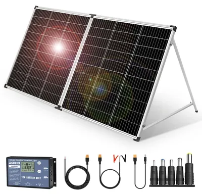 Produktbild von Faltbares Solarmodul, 200W - Monokristallines Silizium - Tragbar - Für 12V-Akkus