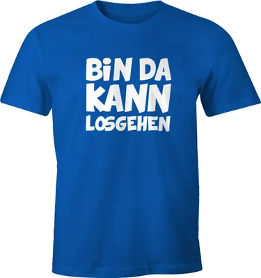 Produktbild von Herren T-Shirt mit Spruch Bin da kann losgehen Fun-Shirt Moonworks®  M