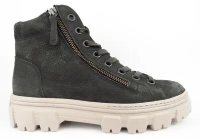 Produktbild von Paul Green Grained Nubuk Iron Schnürstiefelette Grau : 38.5